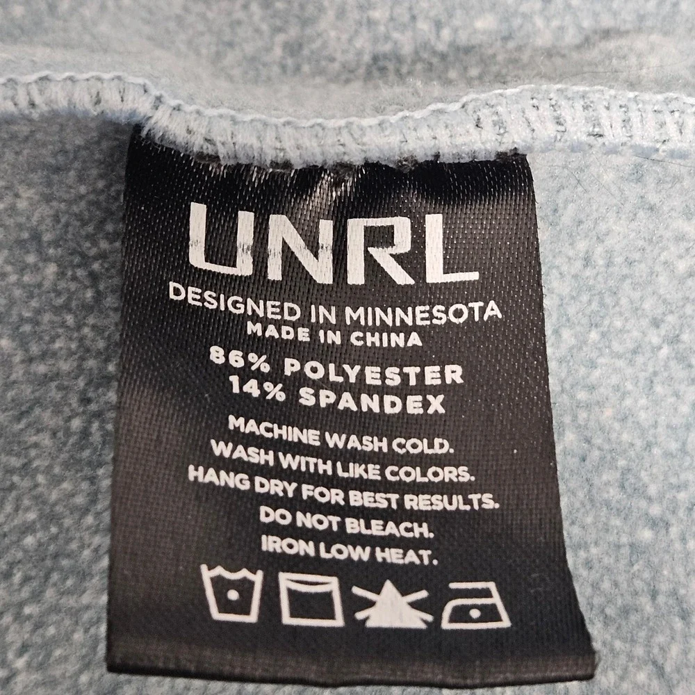 UNRL Scheels Performance Hoodie XL Blue Scuba Neck Pullover Sweatshirt